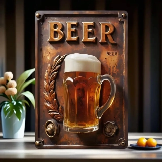 Stylová CEDULE "Jdeme na pivo"