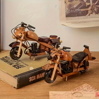 Unikátní vintage dřevěný MODEL MOTOCYKLU