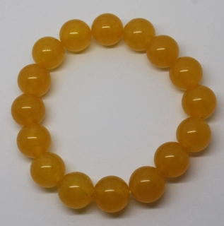 NÁRAMEK-ŽLUTÝ JADEIT 12mm